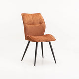 ROSA FABRIC DINING CHAIR - RUST