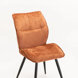 ROSA FABRIC DINING CHAIR - RUST