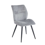 ROSA FABRIC DINING CHAIR - LIGHT GREY