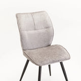 ROSA FABRIC DINING CHAIR - LIGHT GREY