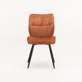 ROSA FABRIC DINING CHAIR - RUST