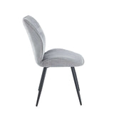 ROSA FABRIC DINING CHAIR - LIGHT GREY