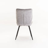 ROSA FABRIC DINING CHAIR - LIGHT GREY