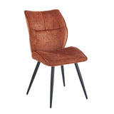 ROSA FABRIC DINING CHAIR - RUST