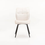 ROSA FABRIC DINING CHAIR - OATMEAL