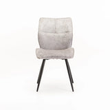 ROSA FABRIC DINING CHAIR - LIGHT GREY