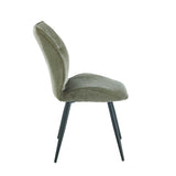 ROSA FABRIC DINING CHAIR - GREEN