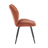 ROSA FABRIC DINING CHAIR - RUST