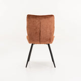 ROSA FABRIC DINING CHAIR - RUST