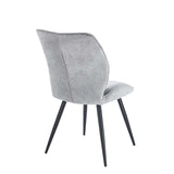 ROSA FABRIC DINING CHAIR - LIGHT GREY