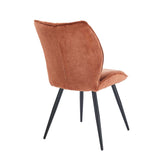 ROSA FABRIC DINING CHAIR - RUST