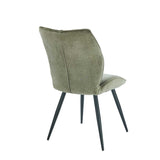 ROSA FABRIC DINING CHAIR - GREEN