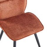 ROSA FABRIC DINING CHAIR - RUST