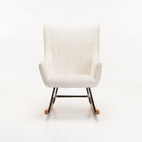 ROSIE VELVET ROCKING CHAIR - CREAM