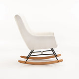 ROSIE VELVET ROCKING CHAIR - CREAM