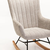 ROSIE VELVET ROCKING CHAIR - GREY