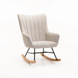 ROSIE VELVET ROCKING CHAIR - GREY