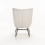 ROSIE VELVET ROCKING CHAIR - CREAM