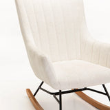 ROSIE VELVET ROCKING CHAIR - CREAM