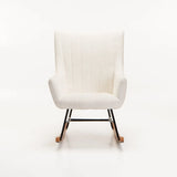 ROSIE VELVET ROCKING CHAIR - CREAM