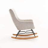 ROSIE VELVET ROCKING CHAIR - GREY