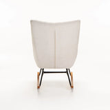 ROSIE VELVET ROCKING CHAIR - CREAM