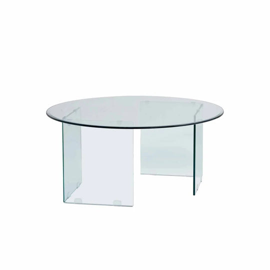 RUBY 90cm ROUND 10MM TEMPERED GLASS COFFEE TABLE
