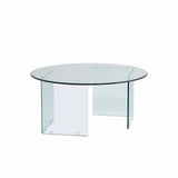 RUBY 90cm ROUND 10MM TEMPERED GLASS COFFEE TABLE
