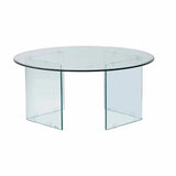RUBY 90cm ROUND 10MM TEMPERED GLASS COFFEE TABLE