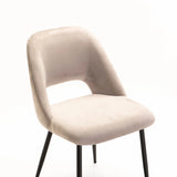 SADIE VELVET DINING CHAIR - TAUPE