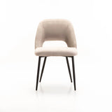 SADIE VELVET DINING CHAIR - TAUPE