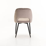 SADIE VELVET DINING CHAIR - TAUPE