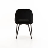 SADIE VELVET DINING CHAIR - BLACK