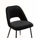 SADIE VELVET DINING CHAIR - BLACK