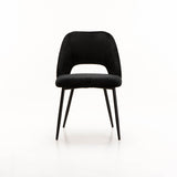 SADIE VELVET DINING CHAIR - BLACK