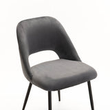 SADIE VELVET DINING CHAIR - GREY