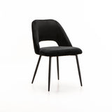 SADIE VELVET DINING CHAIR - BLACK