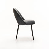 SADIE VELVET DINING CHAIR - GREY