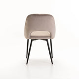 SADIE VELVET DINING CHAIR - TAUPE