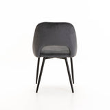 SADIE VELVET DINING CHAIR - GREY