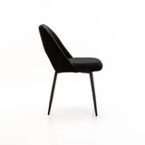 SADIE VELVET DINING CHAIR - BLACK