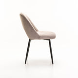 SADIE VELVET DINING CHAIR - TAUPE