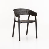 SAMUI CHAIR W/ARMS - BLACK