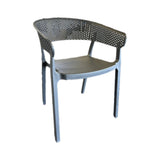 SAMUI CHAIR W/ARMS - DARK GREY