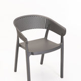 SAMUI CHAIR W/ARMS - DARK GREY