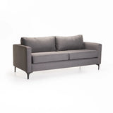 SANTINO FABRIC 3 SEATER - DARK GREY/BLACK LEG