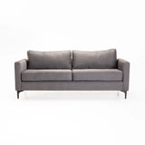 SANTINO FABRIC 3 SEATER - DARK GREY/BLACK LEG