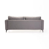 SANTINO FABRIC 3 SEATER - DARK GREY/BLACK LEG
