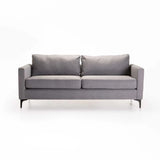 SANTINO FABRIC 3 SEATER -LIGHT GREY/BLACK LEG