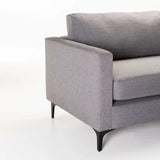 SANTINO FABRIC 3 SEATER -LIGHT GREY/BLACK LEG